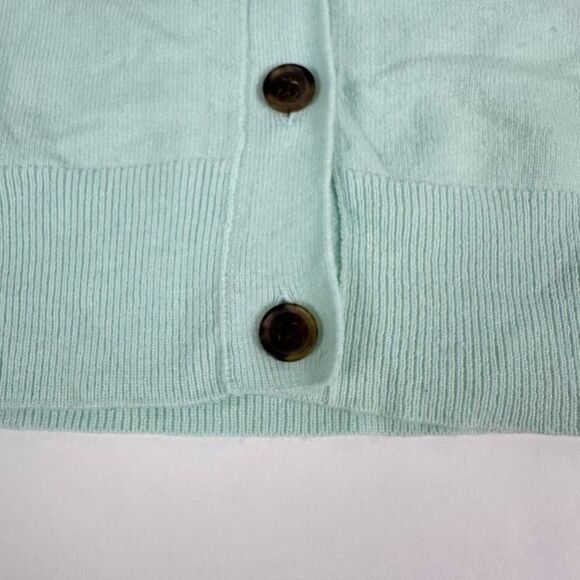 J. Crew V-Neck Cardigan Sweater size XS Mint Green - Picture 4 of 7